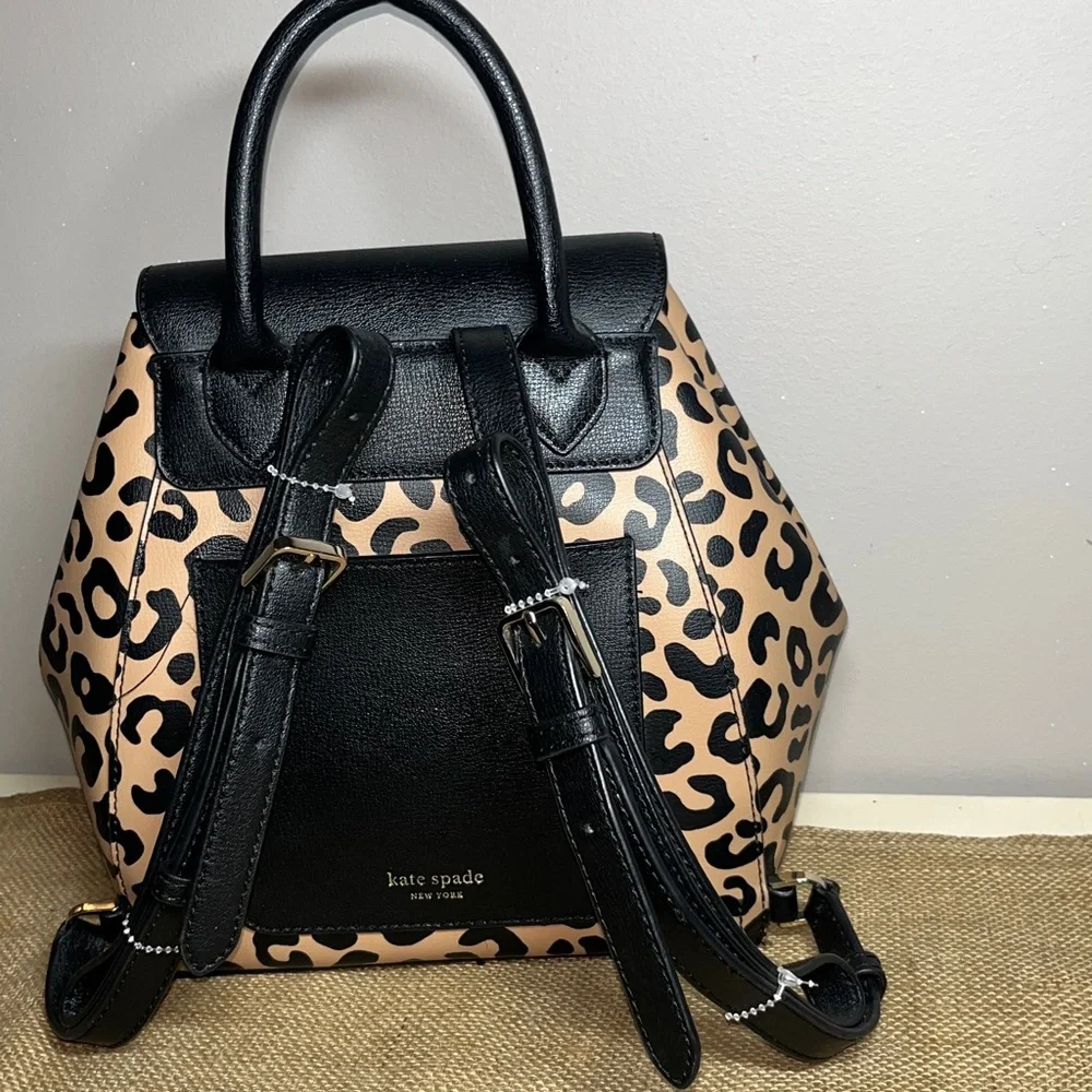 Kate Spade leopard print backpack handbag PERFECT